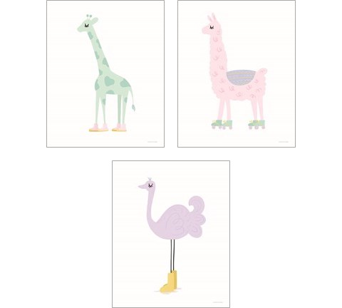 Whimisical Animal 3 Piece Art Print Set by Lady Louise Designs