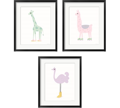 Whimisical Animal 3 Piece Framed Art Print Set by Lady Louise Designs