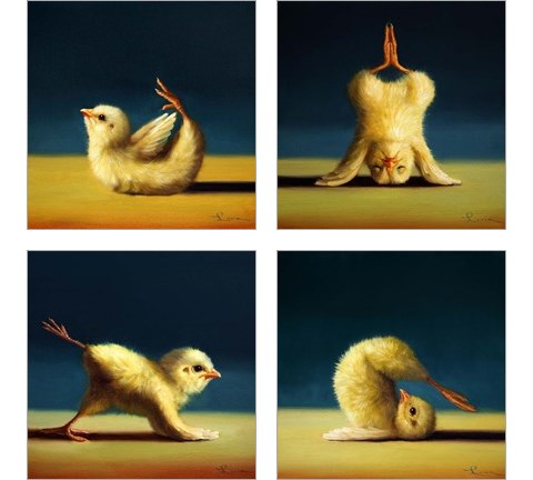 Yoga Chick 4 Piece Art Print Set by Lucia Heffernan
