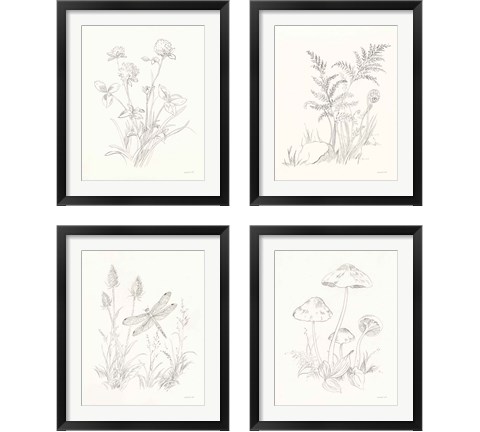 Nature Sketchbook 4 Piece Framed Art Print Set by Danhui Nai