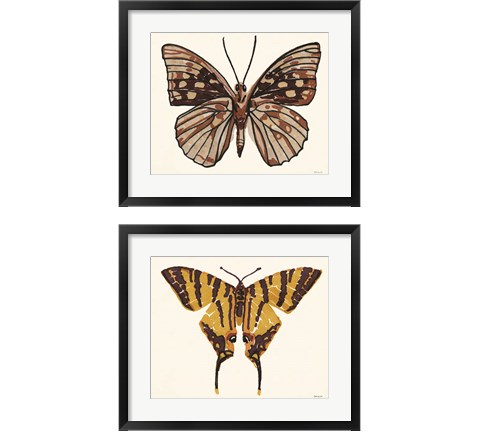 Papillon 2 Piece Framed Art Print Set by Stellar Design Studio