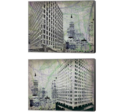 Cityscape  2 Piece Canvas Print Set by Art Roberts