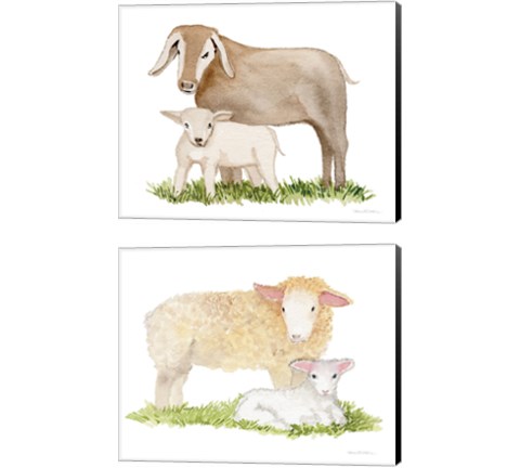 Life on the Farm Animal Element 2 Piece Canvas Print Set by Kathleen Parr McKenna