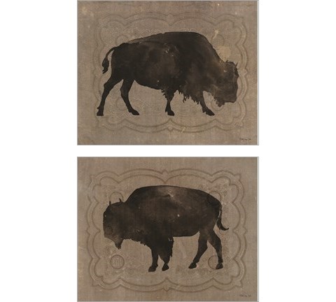Buffalo Impression 2 Piece Art Print Set by Stellar Design Studio