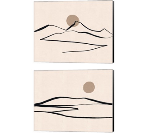 Linear Landscape 2 Piece Canvas Print Set by Katie Beeh