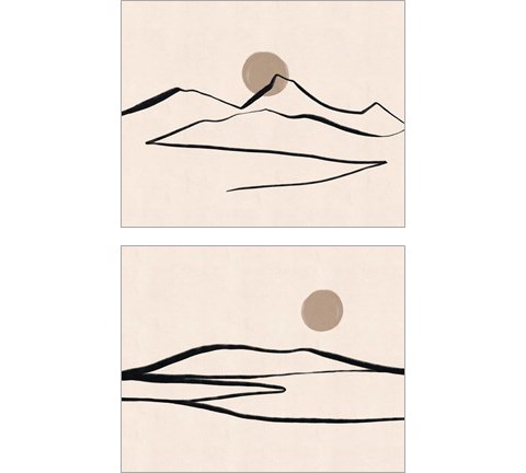 Linear Landscape 2 Piece Art Print Set by Katie Beeh
