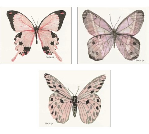 Butterfly 3 Piece Art Print Set by Stellar Design Studio