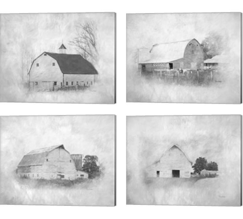Barn 4 Piece Canvas Print Set by Ramona Murdock