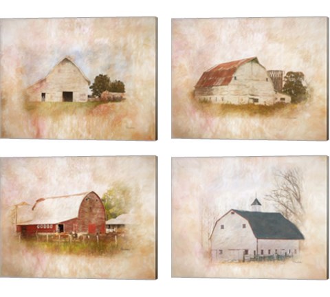 Barn 4 Piece Canvas Print Set by Ramona Murdock