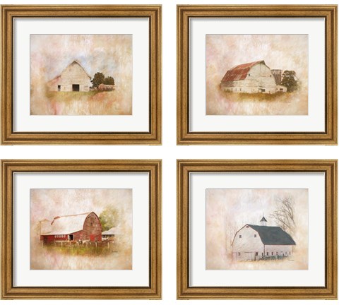 Barn 4 Piece Framed Art Print Set by Ramona Murdock