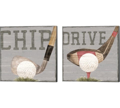 Golf Days 2 Piece Canvas Print Set by Tara Reed
