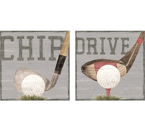 Golf Days 2 Piece Art Print Set by Tara Reed