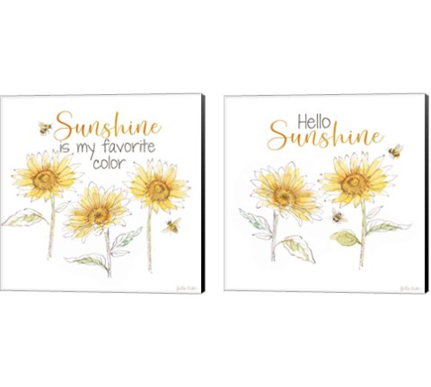 Be My Sunshine 2 Piece Canvas Print Set by Cynthia Coulter