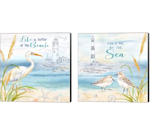 By the Seashore 2 Piece Canvas Print Set by Cynthia Coulter