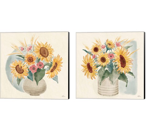 Sunflower Season 2 Piece Canvas Print Set by Janelle Penner