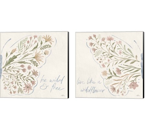 Wildflower Vibes 2 Piece Canvas Print Set by Janelle Penner