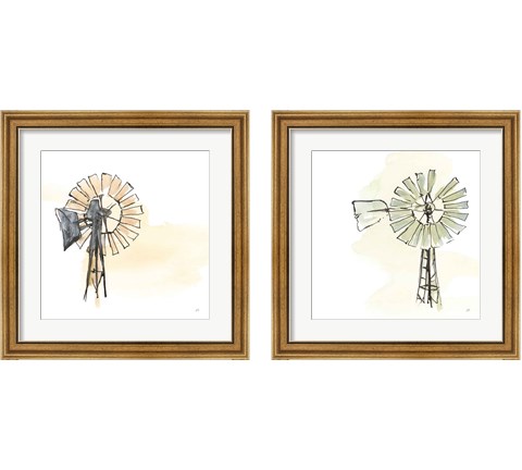 Windmill  2 Piece Framed Art Print Set by Chris Paschke