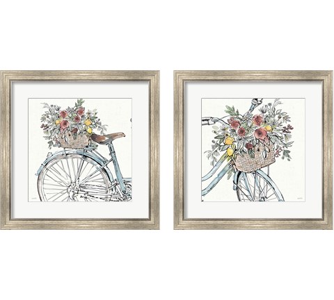 Farmhouse Flea Market Bike 2 Piece Framed Art Print Set by Anne Tavoletti