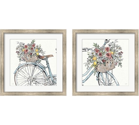 Farmhouse Flea Market Bike 2 Piece Framed Art Print Set by Anne Tavoletti