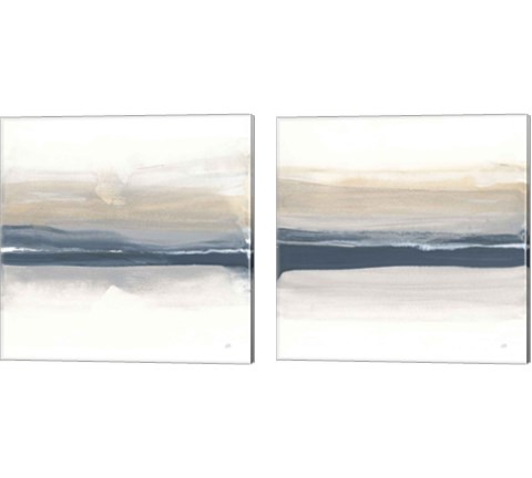 Tonal Blue Gray 2 Piece Canvas Print Set by Chris Paschke