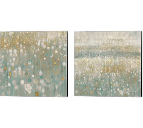 Rain Abstract Neutral 2 Piece Canvas Print Set by Danhui Nai