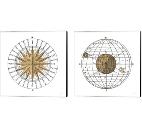 Solar Globe 2 Piece Canvas Print Set by Sue Schlabach