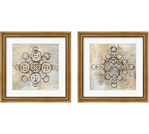 Neutral Mandala 2 Piece Framed Art Print Set by Melissa Averinos