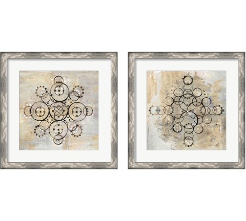 Neutral Mandala 2 Piece Framed Art Print Set by Melissa Averinos