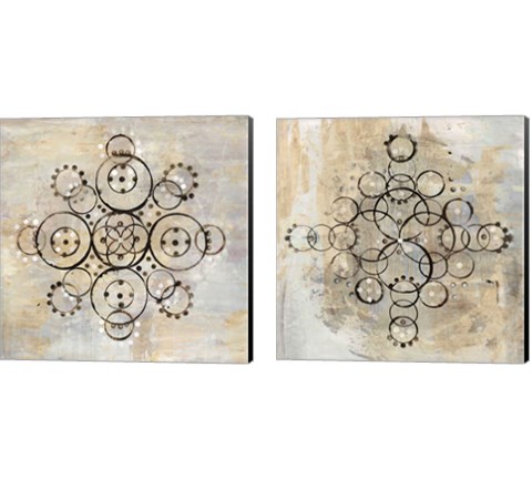 Neutral Mandala 2 Piece Canvas Print Set by Melissa Averinos