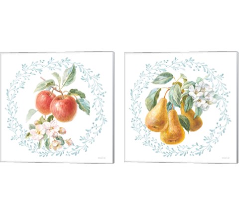 Blooming Orchard 2 Piece Canvas Print Set by Danhui Nai