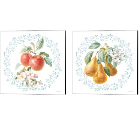 Blooming Orchard 2 Piece Canvas Print Set by Danhui Nai