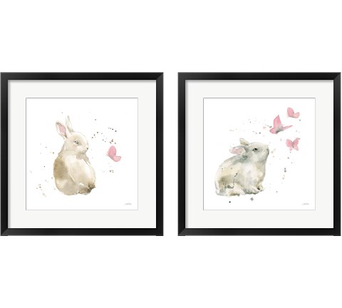 Dreaming Bunny 2 Piece Framed Art Print Set by Katrina Pete