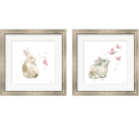 Dreaming Bunny 2 Piece Framed Art Print Set by Katrina Pete