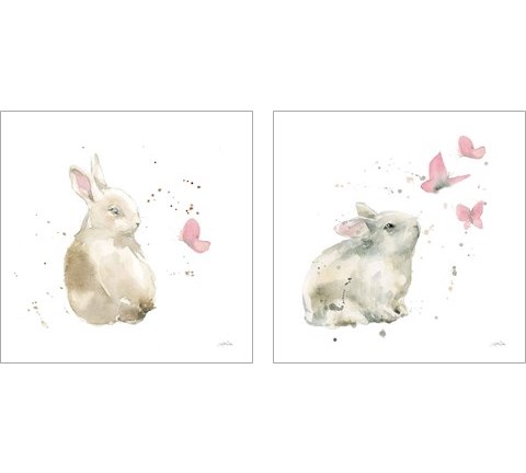 Dreaming Bunny 2 Piece Art Print Set by Katrina Pete