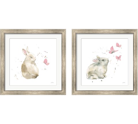 Dreaming Bunny 2 Piece Framed Art Print Set by Katrina Pete