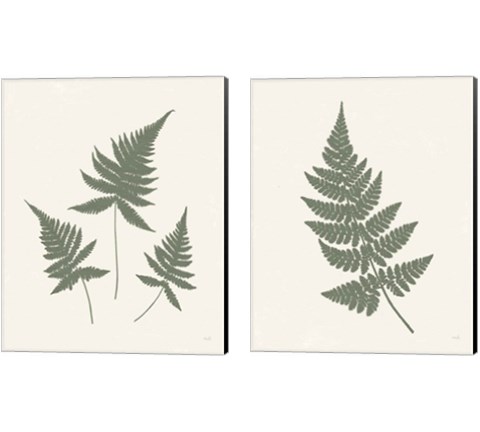 Forest Shadows Green 2 Piece Canvas Print Set by Moira Hershey