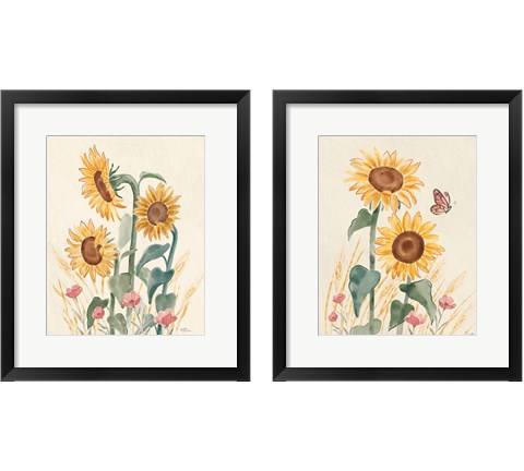 Sunflower Season  2 Piece Framed Art Print Set by Janelle Penner