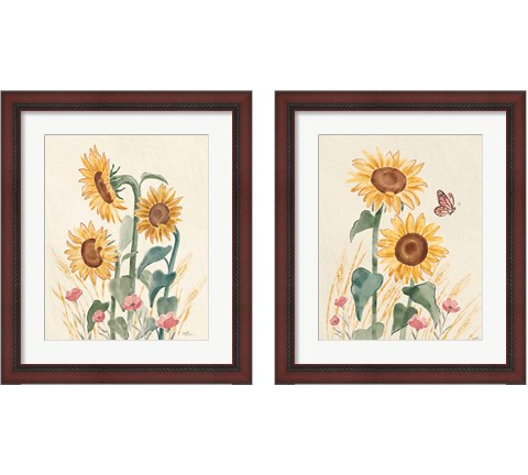 Sunflower Season  2 Piece Framed Art Print Set by Janelle Penner