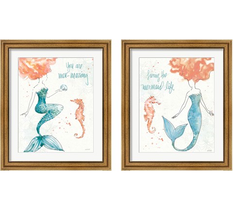 Sea Sirens 2 Piece Framed Art Print Set by Anne Tavoletti