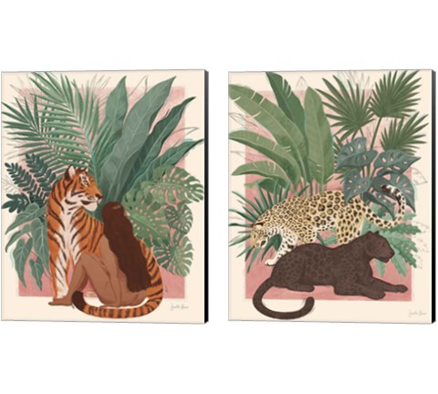 Majestic Cats 2 Piece Canvas Print Set by Janelle Penner