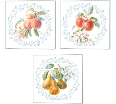 Blooming Orchard 3 Piece Canvas Print Set by Danhui Nai