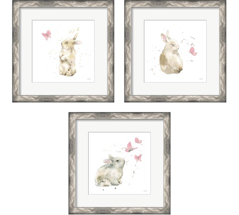 Dreaming Bunny 3 Piece Framed Art Print Set by Katrina Pete