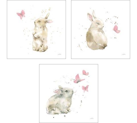 Dreaming Bunny 3 Piece Art Print Set by Katrina Pete