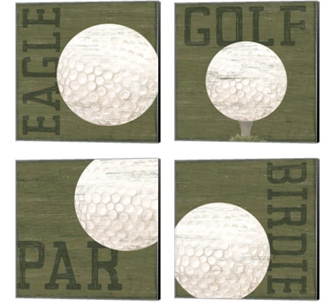 Golf Days 4 Piece Canvas Print Set by Tara Reed