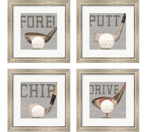 Golf Days 4 Piece Framed Art Print Set by Tara Reed