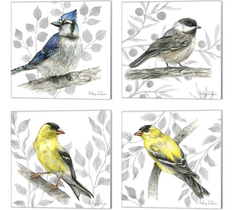 Backyard Birds 4 Piece Canvas Print Set by Kelsey Wilson