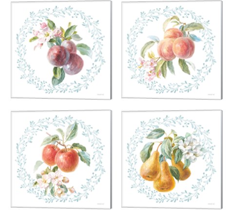 Blooming Orchard 4 Piece Canvas Print Set by Danhui Nai