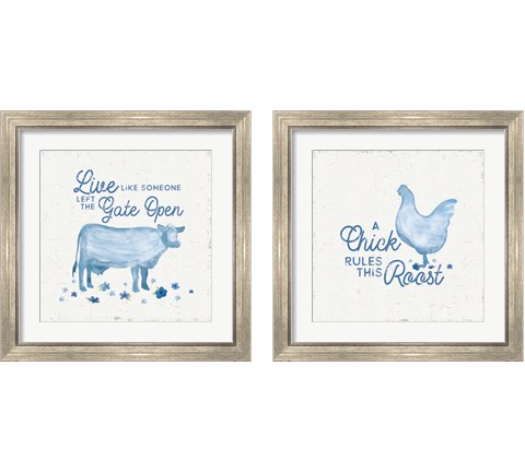 Country Cottage Field 2 Piece Framed Art Print Set by Tara Reed