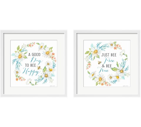 Daisy Days 2 Piece Framed Art Print Set by Cynthia Coulter