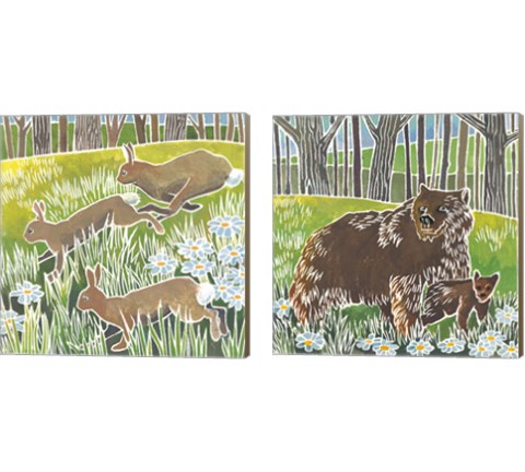 Wild Woodland 2 Piece Canvas Print Set by Kathrine Lovell
